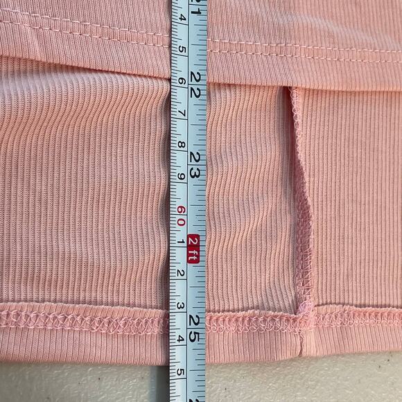 MOA MOA Dusty Rose Short Sleeve Pink Hi-Lo Shark Bite Hem Swing Top M  NWT - Picture 9 of 9